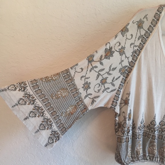 Free People S/P long sleeve blouse neutral cream - Picture 3 of 8